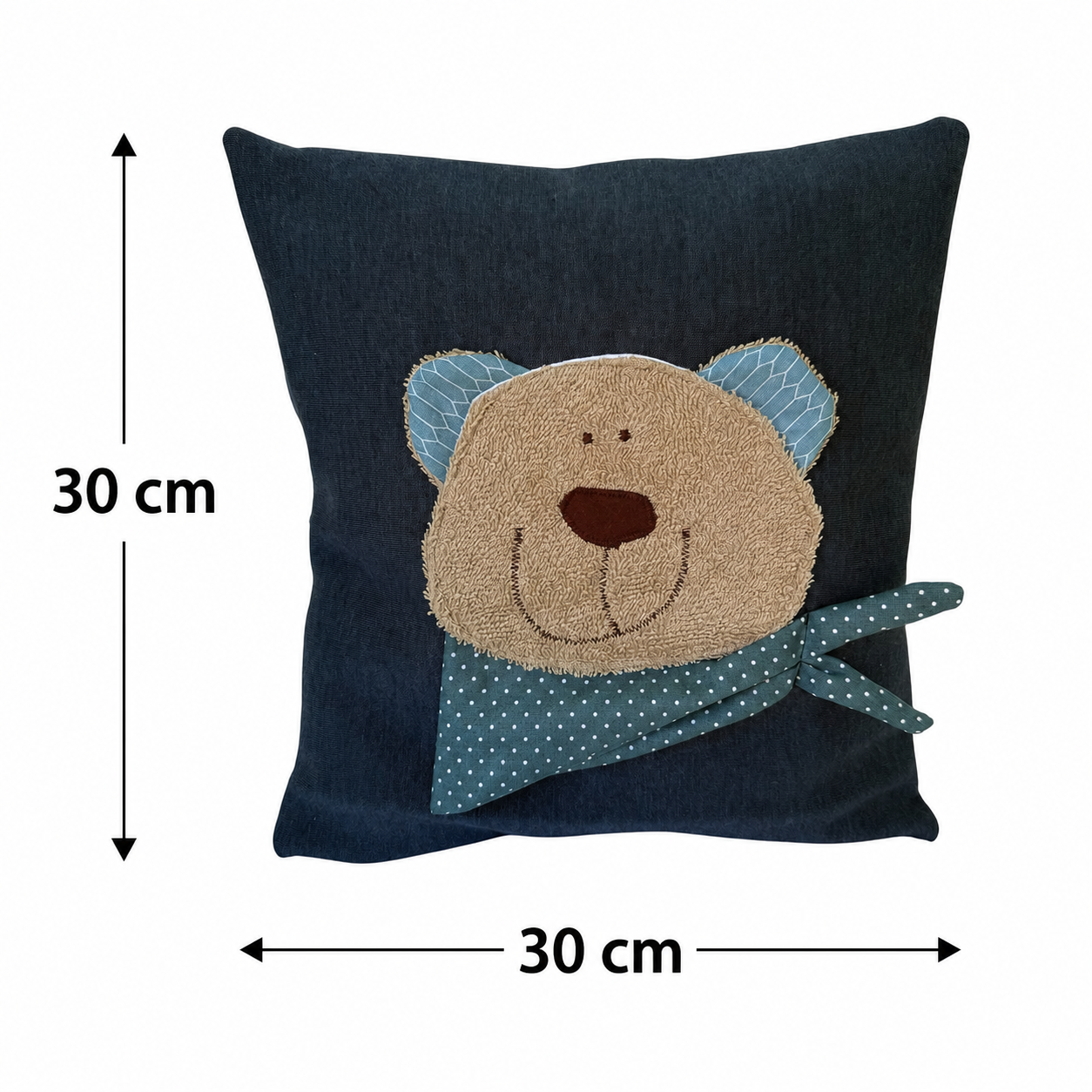 Reisekissen Bär für Kinder – Handgemachtes Kuschelkissen 30x30 cm