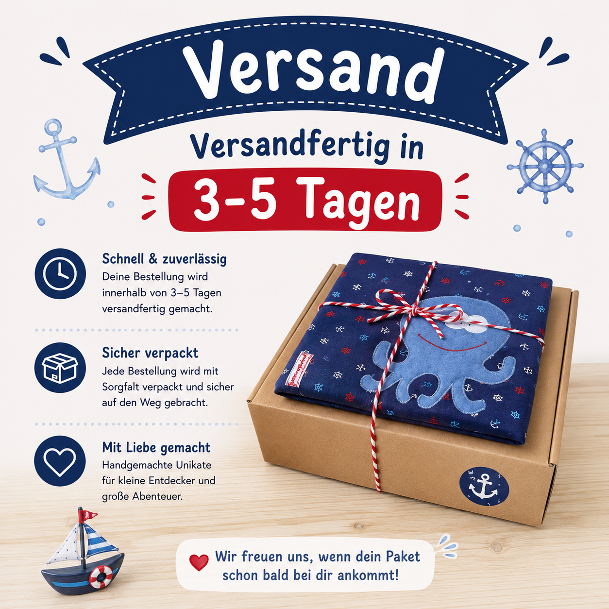 Wetbagset Wal & Tintenfisch | KitaSet mit Wetbag & Garderobenbeutel | personalisierbar