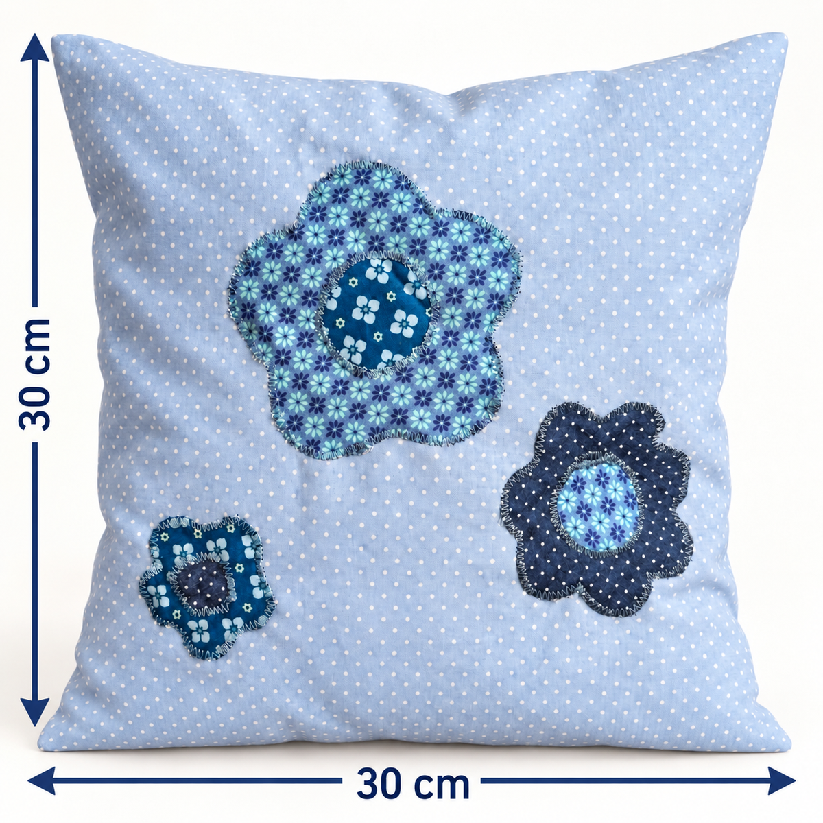 Blumenkissen 30 × 30 cm – Geburtstagsgeschenk für Freundin