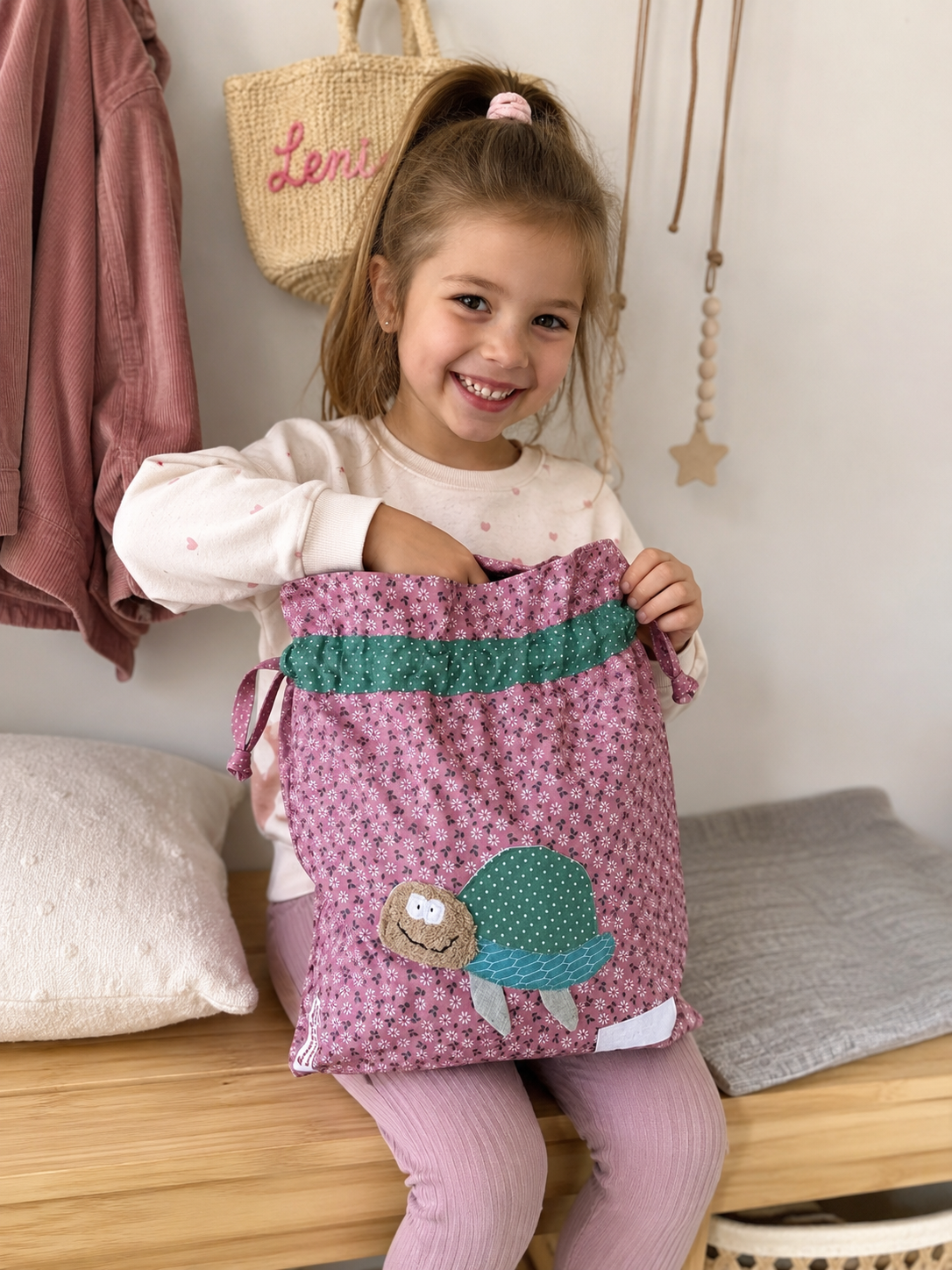 Wetbag Schildkröte personalisiert | Nasstasche für Kinder | Geschenk für Mädchen