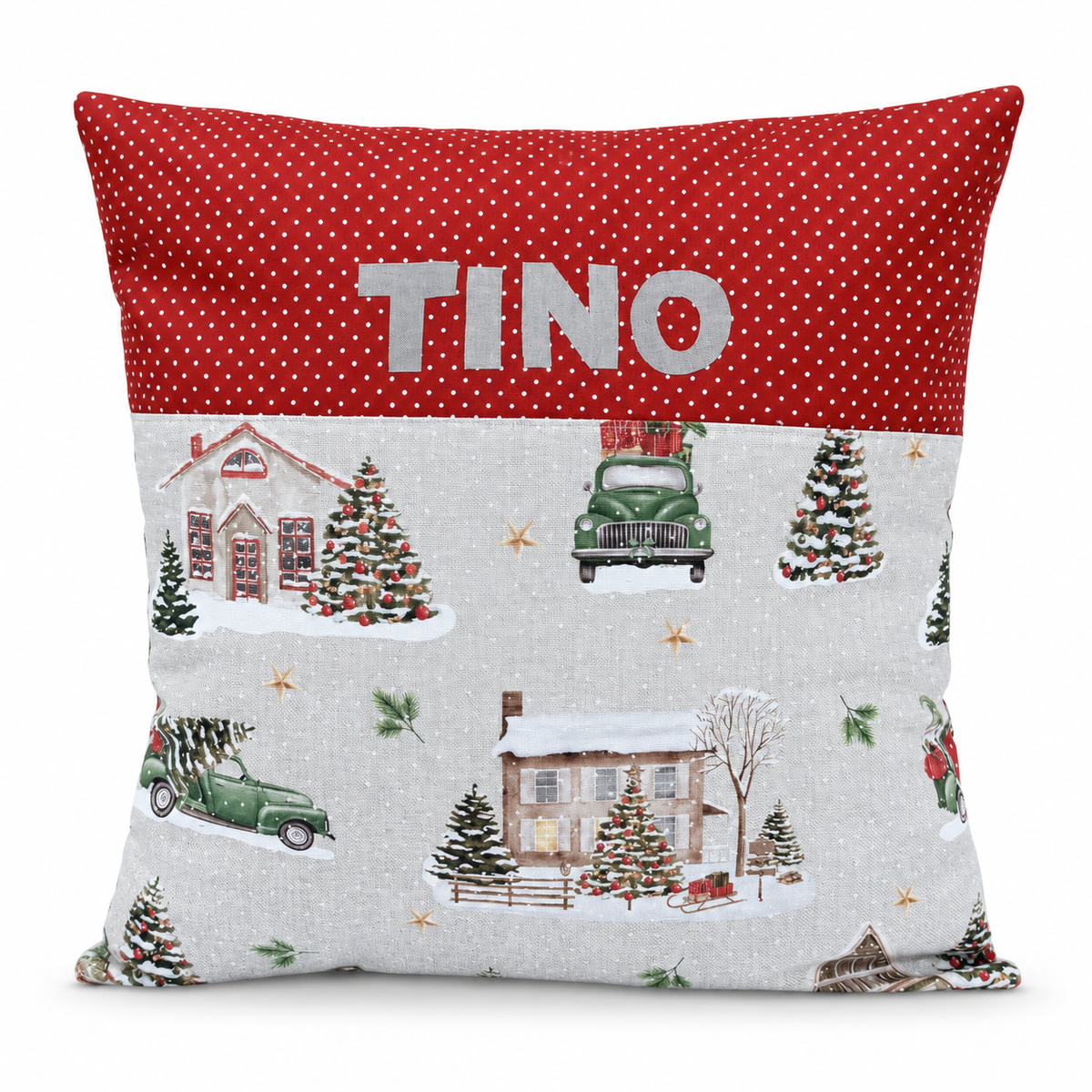 Personalisiertes Weihnachtskissen mit Namen