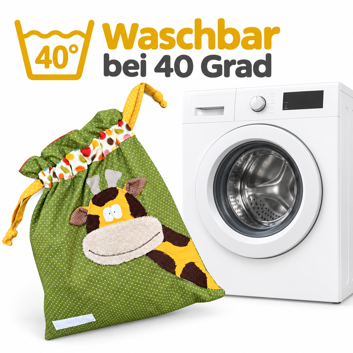 Wetbag Giraffe mit Namen – Nasstasche für Kinder
