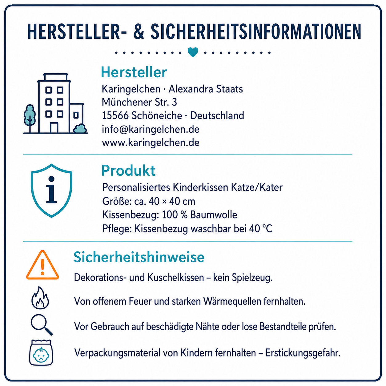 Personalisiertes Kissen Katze  – Kissen für Jungs