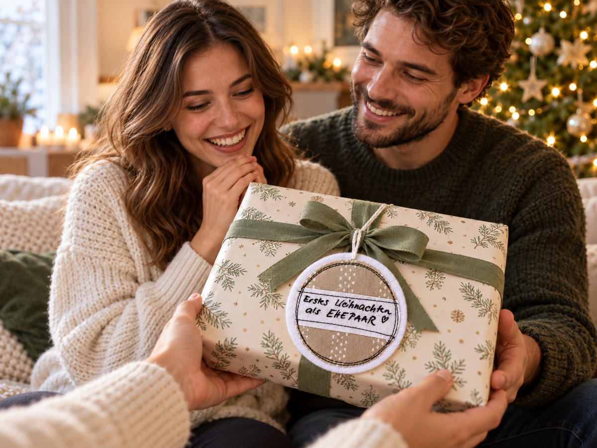 Geschenkanhänger Weihnachten – Erstes Weihnachten als Mr. & Mrs.
