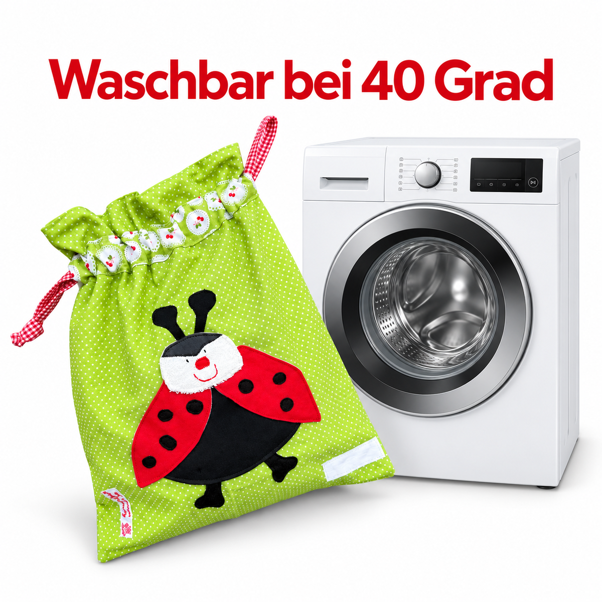 Personalisierter Wetbag Marienkäfer – Geschenk zum 1. Geburtstag