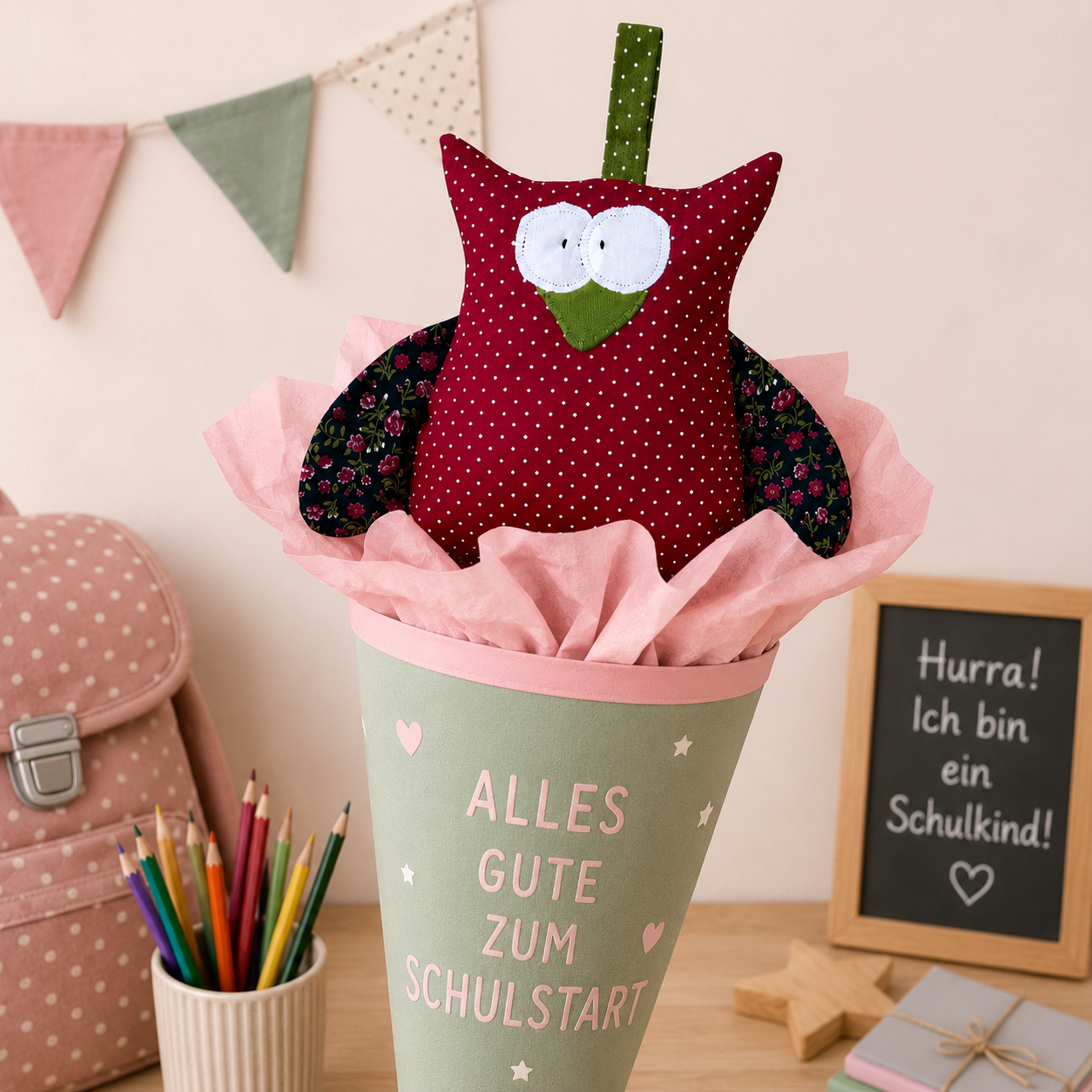 Haarspangenhalter Eule – Handmade & dekorativ für Kinderzimmer