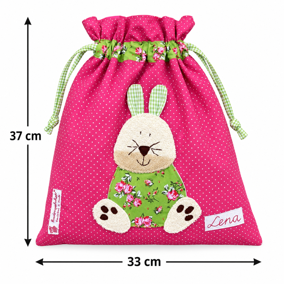 Personalisierter Wetbag Hase – Geschenk zur Geburt Mädchen