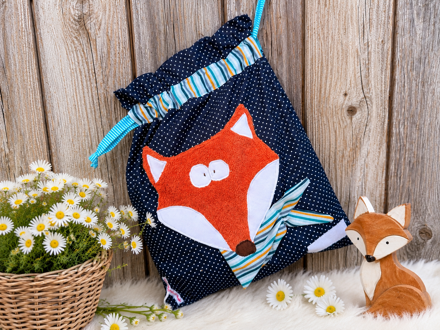 Wetbag mit Fuchs – Wiederverwendbare Nasstasche für Kinder & Babys