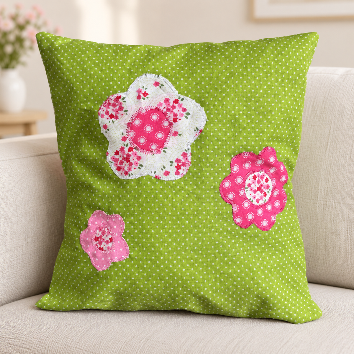 Kissen mit Blumen – Geschenk für die Freundin