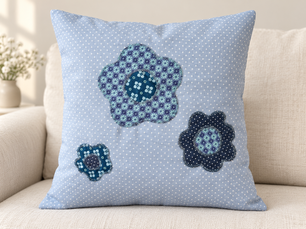 Blumenkissen 30 × 30 cm – Geburtstagsgeschenk für Freundin