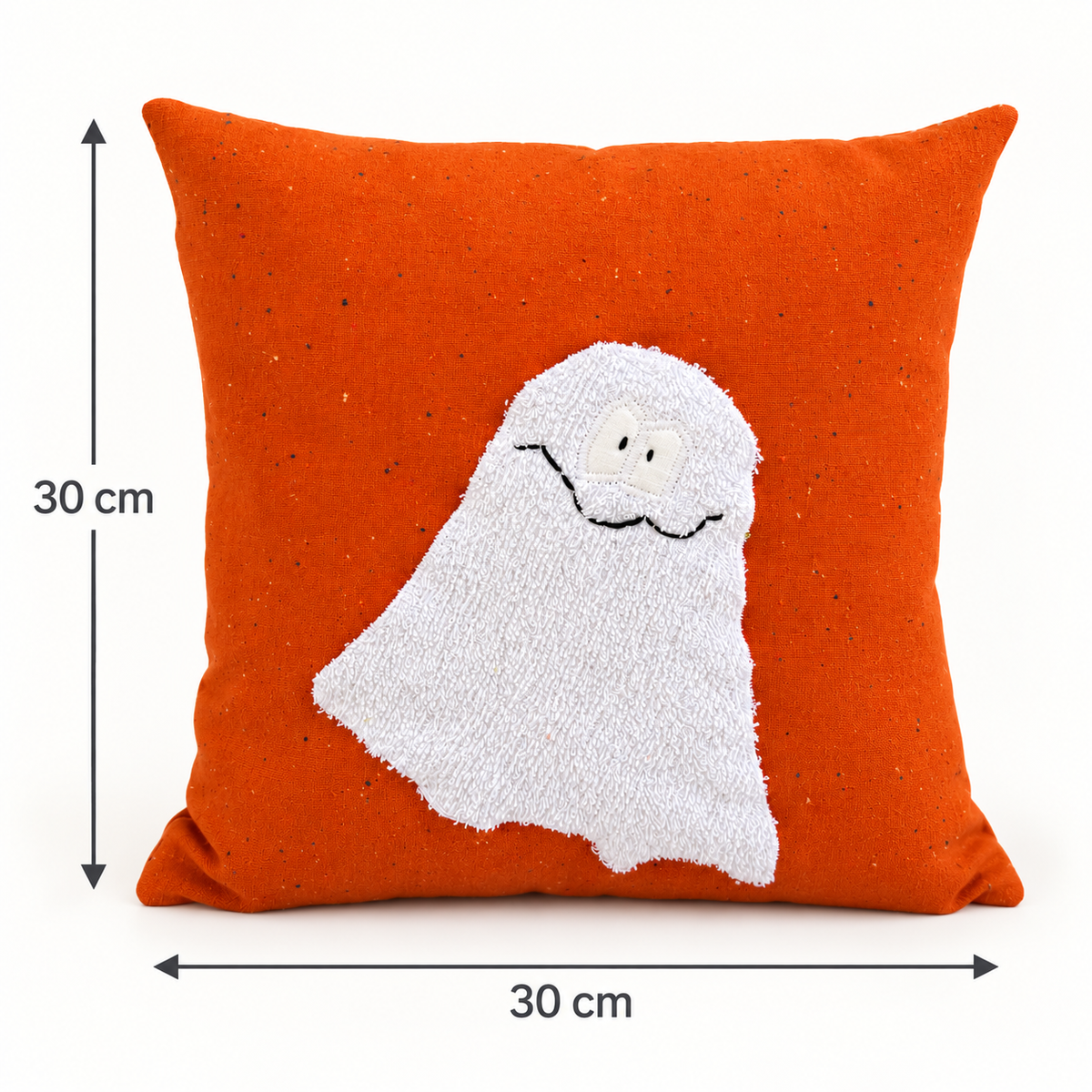 Kinderkissen Geist 30×30 cm – Orange, Gespensterkissen