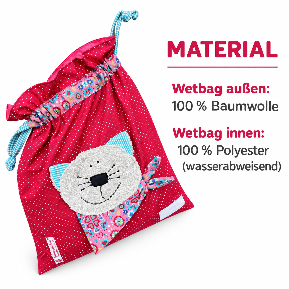 Wetbag Katze – Wasserdichte Aufbewahrungstasche mit Katzenmotiv