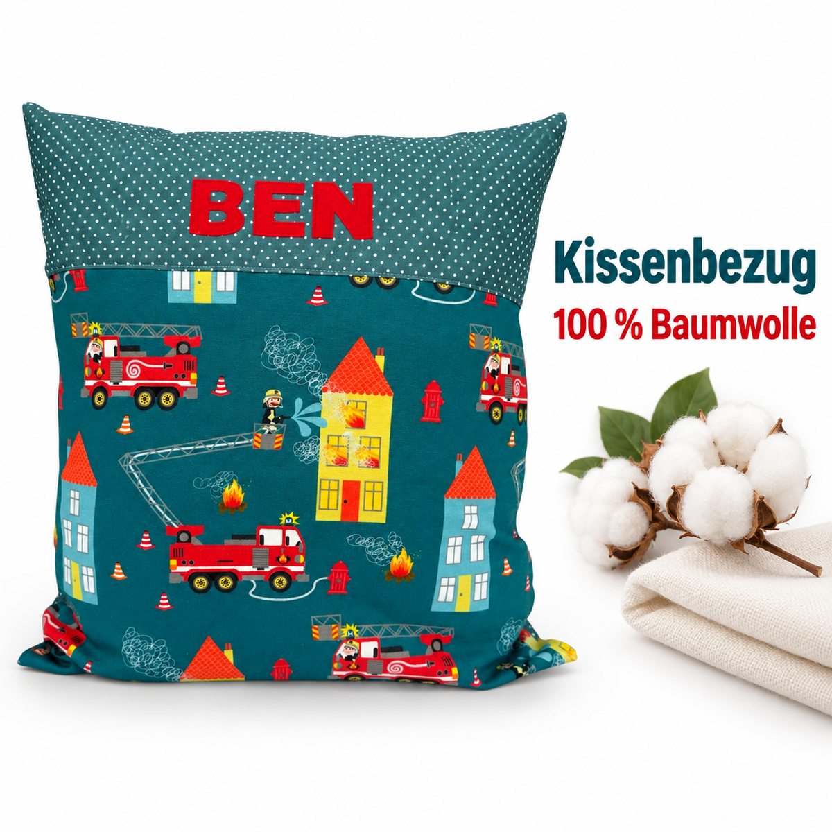 Kissen mit Namen Feuerwehr