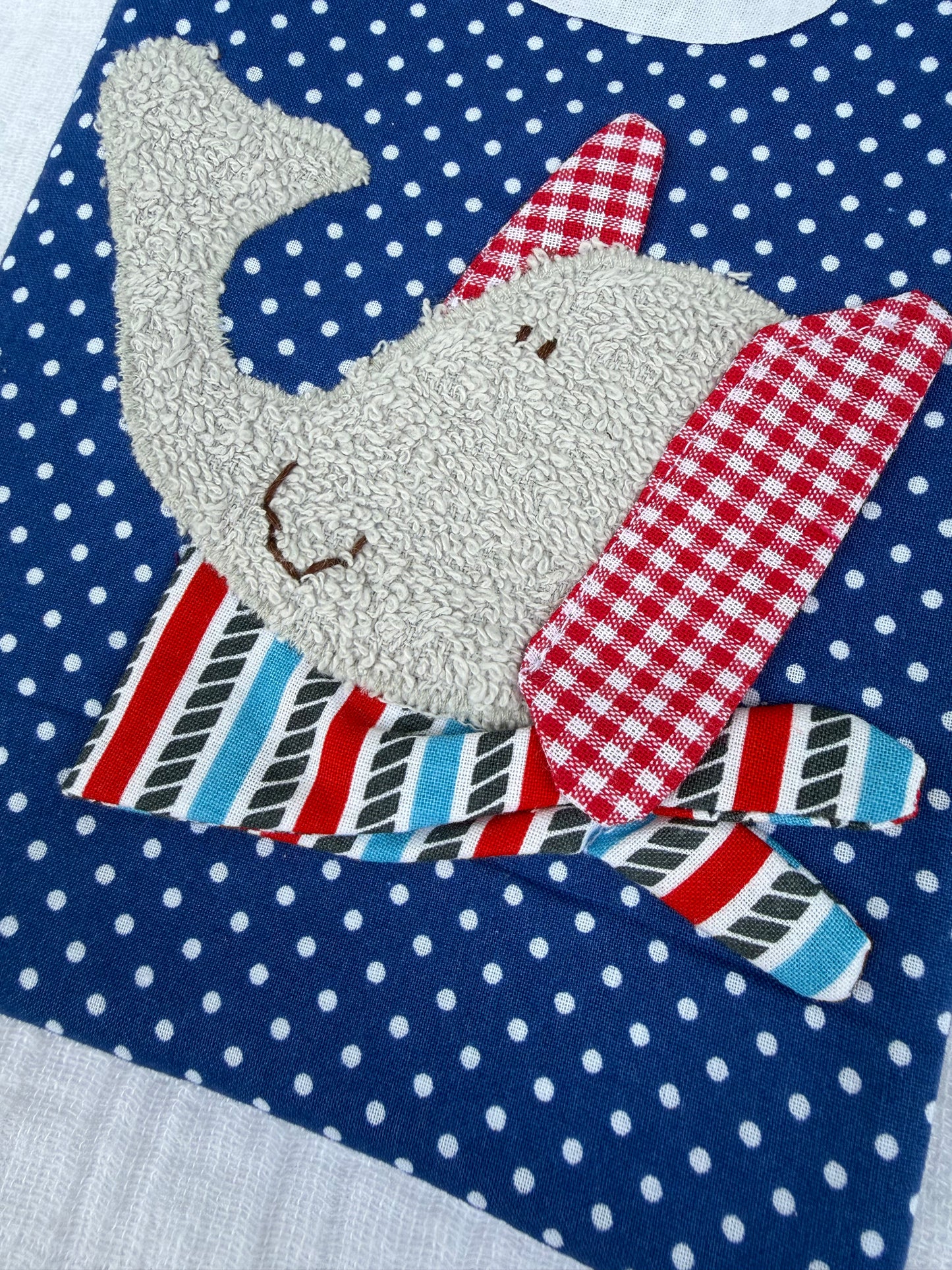 U-Heft Hülle Elefant royalblau | Personalisiertes Babygeschenk Junge