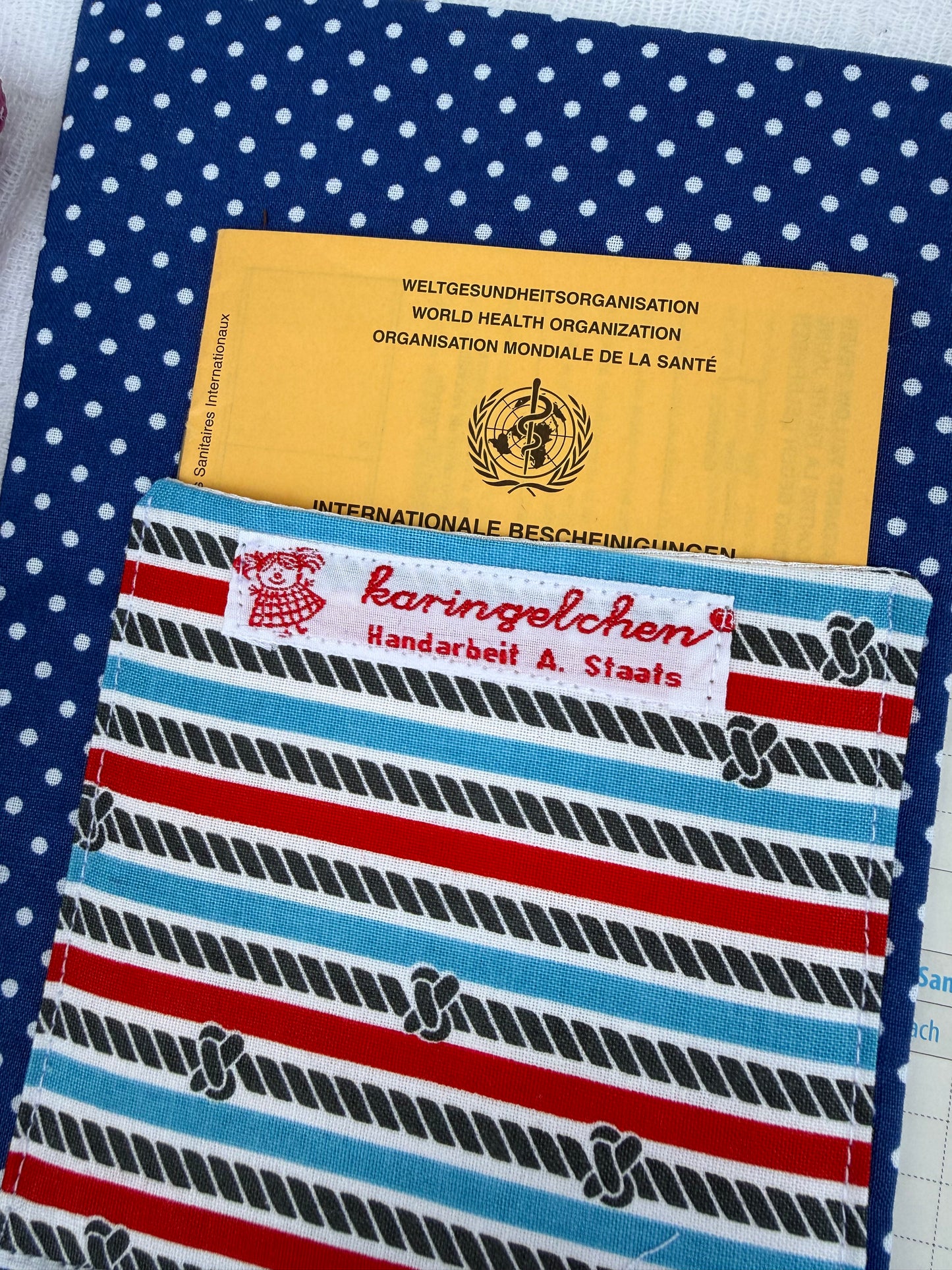 U-Heft Hülle Elefant royalblau | Personalisiertes Babygeschenk Junge