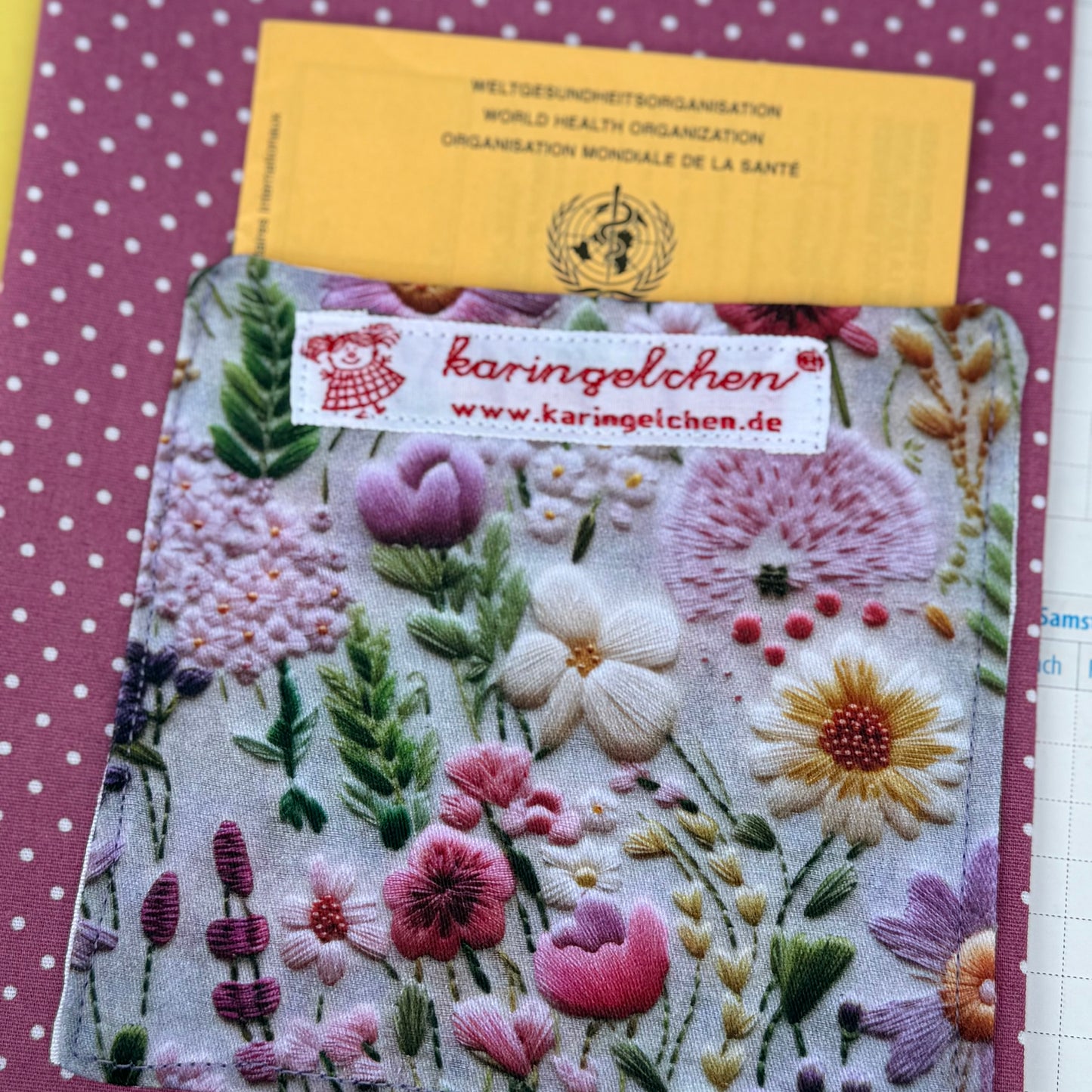 U-Heft Hülle Mädchen Altrosa personalisiert | Geschenk zur Geburt mit Namen