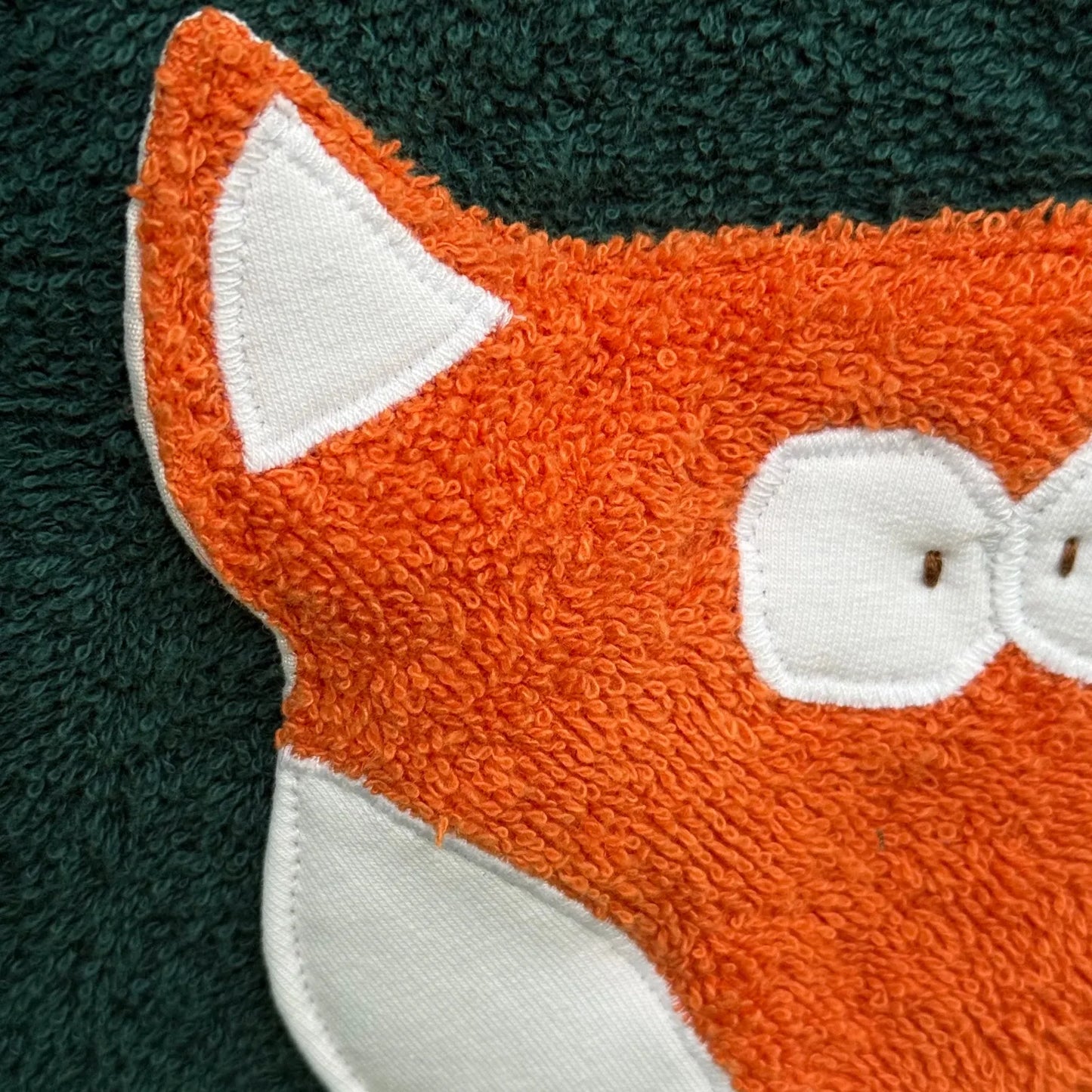 Handgemachtes Kinder-Duschtuch “Fuchs” – personalisiert & superweich