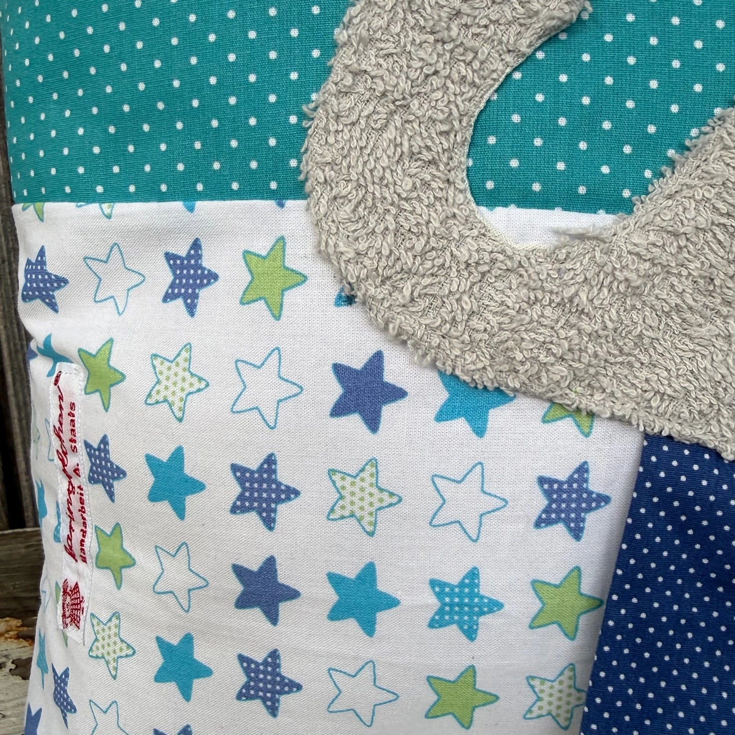 Kissen Elefant – personalisiert mit Namen | Handgenähtes Kinderkissen 40×40