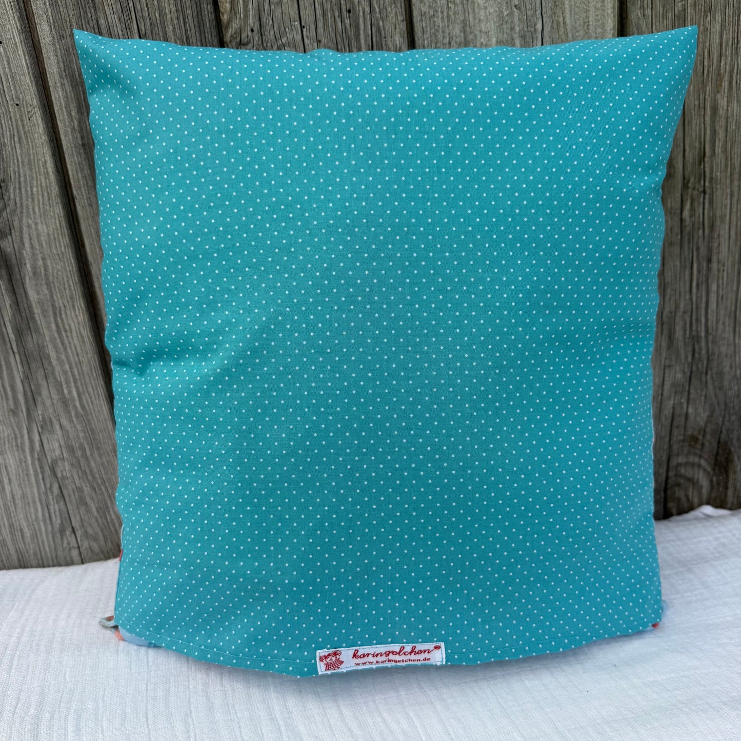 Meerjungfrau Kissen mit Namen personalisiert – Kinderkissen 40x40 cm aus Baumwolle