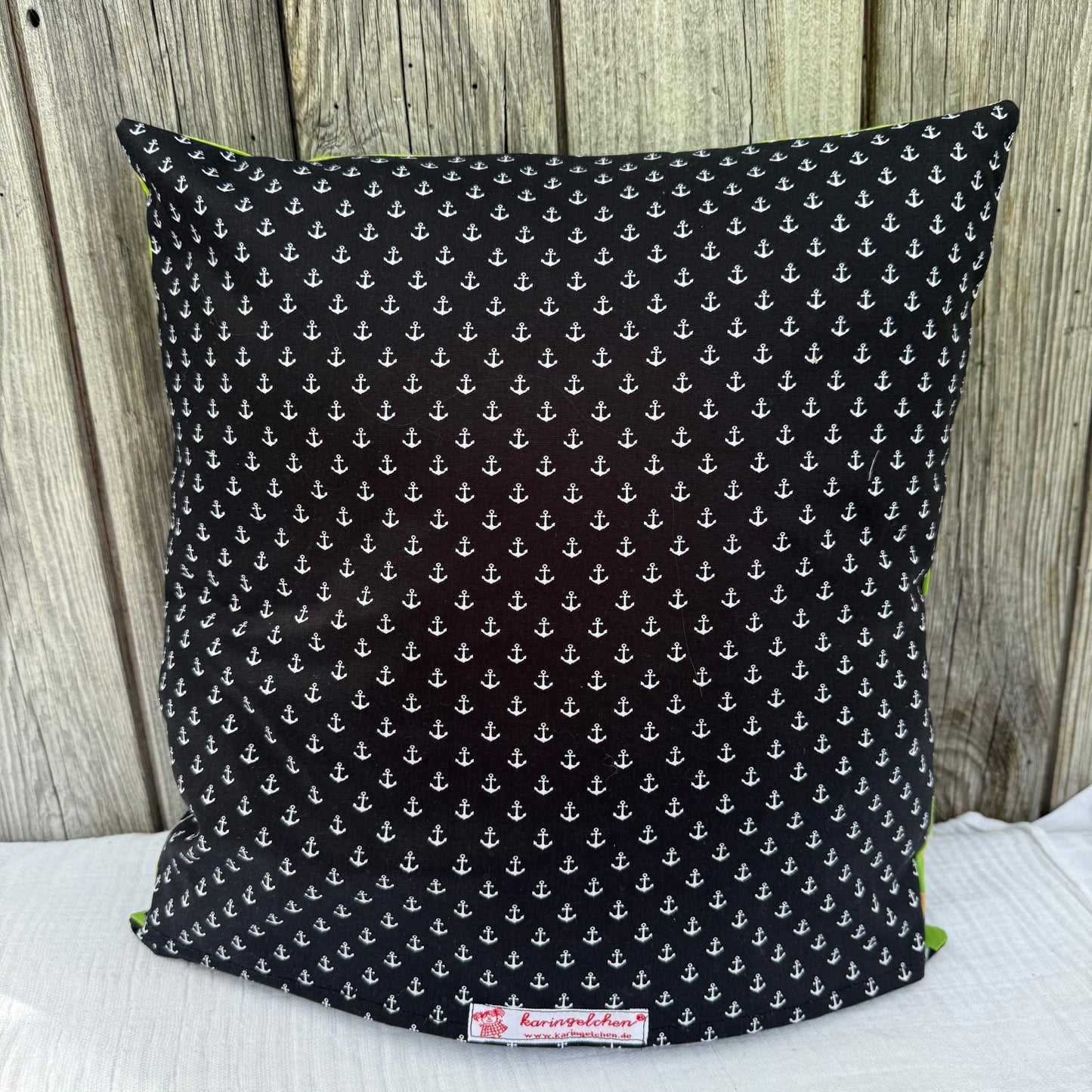 Waschbär Kissen mit Namen personalisiert – Kinderkissen 40x40 cm