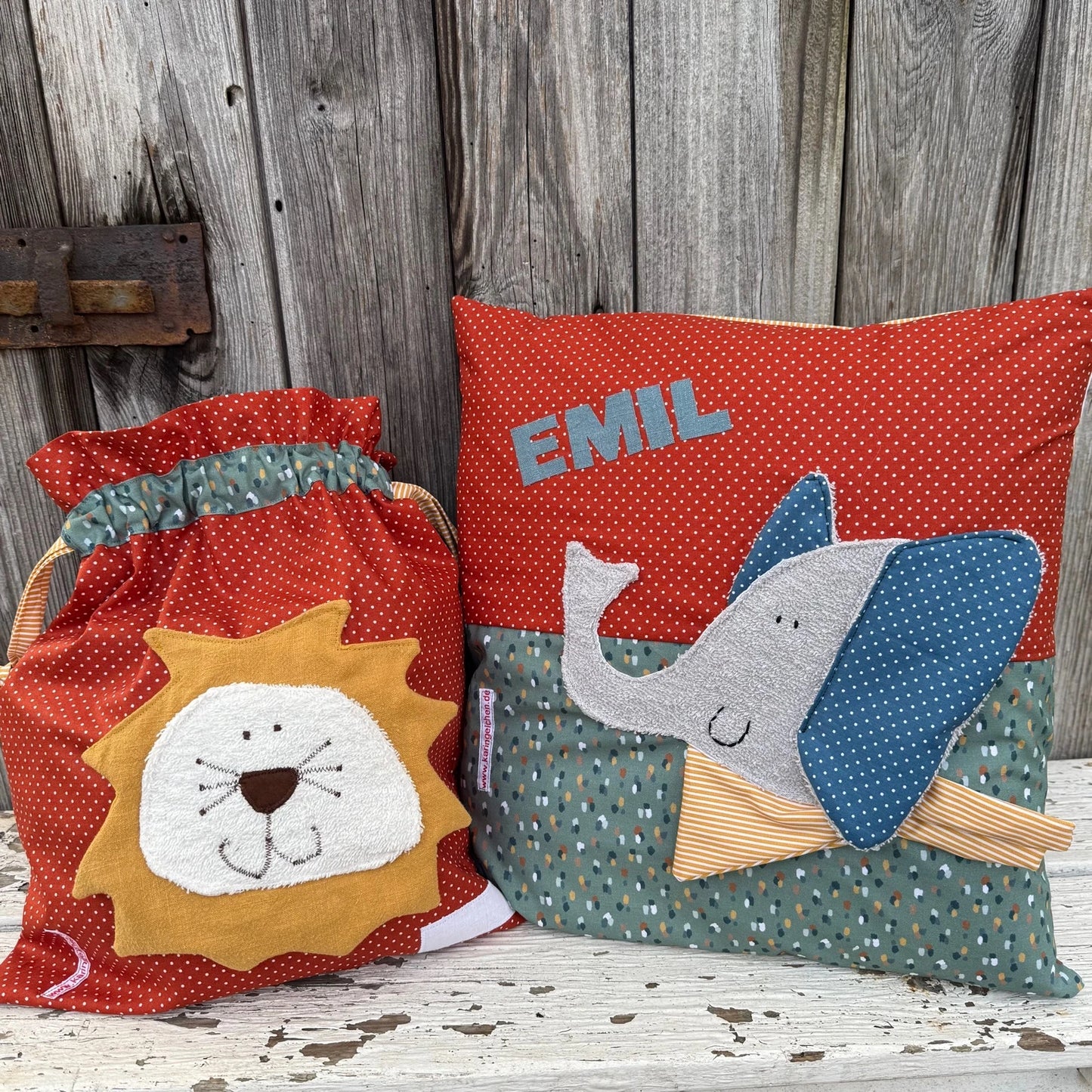 Wetbag „Löwe“ – personalisiert, handgemacht & wasserabweisend