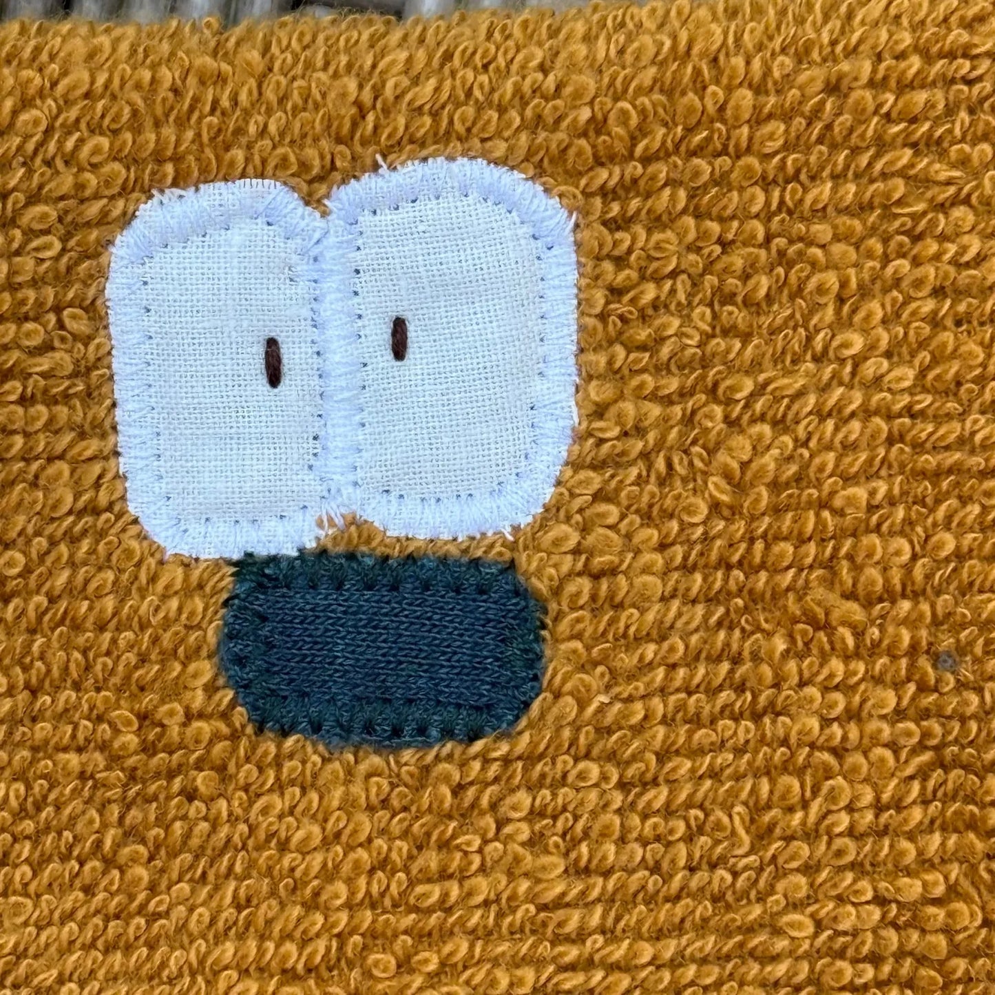 Waschhandschuh Monsterchen – handgemachter Kinder-Waschhandschuh aus Frottee | Lustig & weich