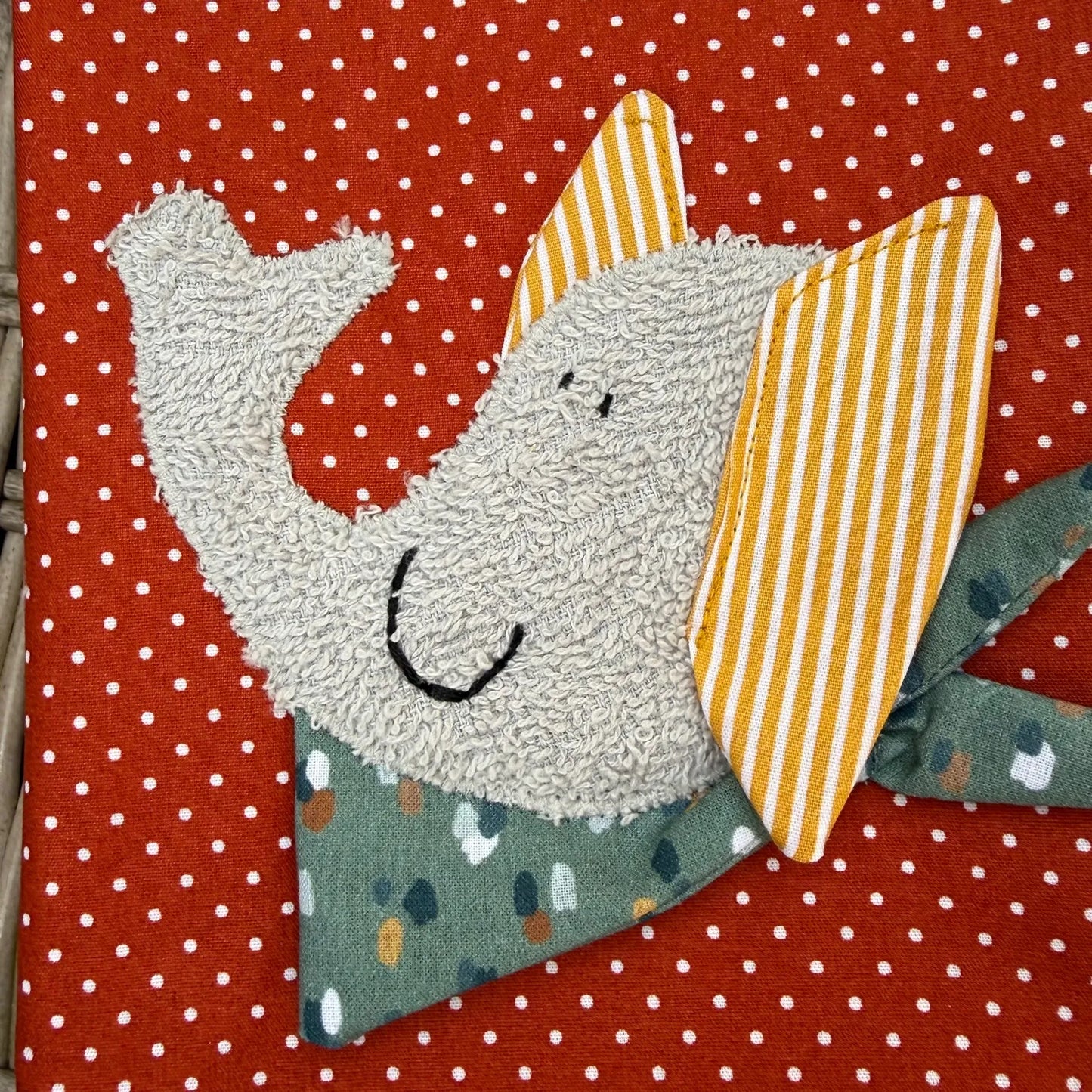 U-Heft Hülle Elefant – personalisierte Untersuchungshefthülle mit Namen | Handgemacht & liebevoll genäht