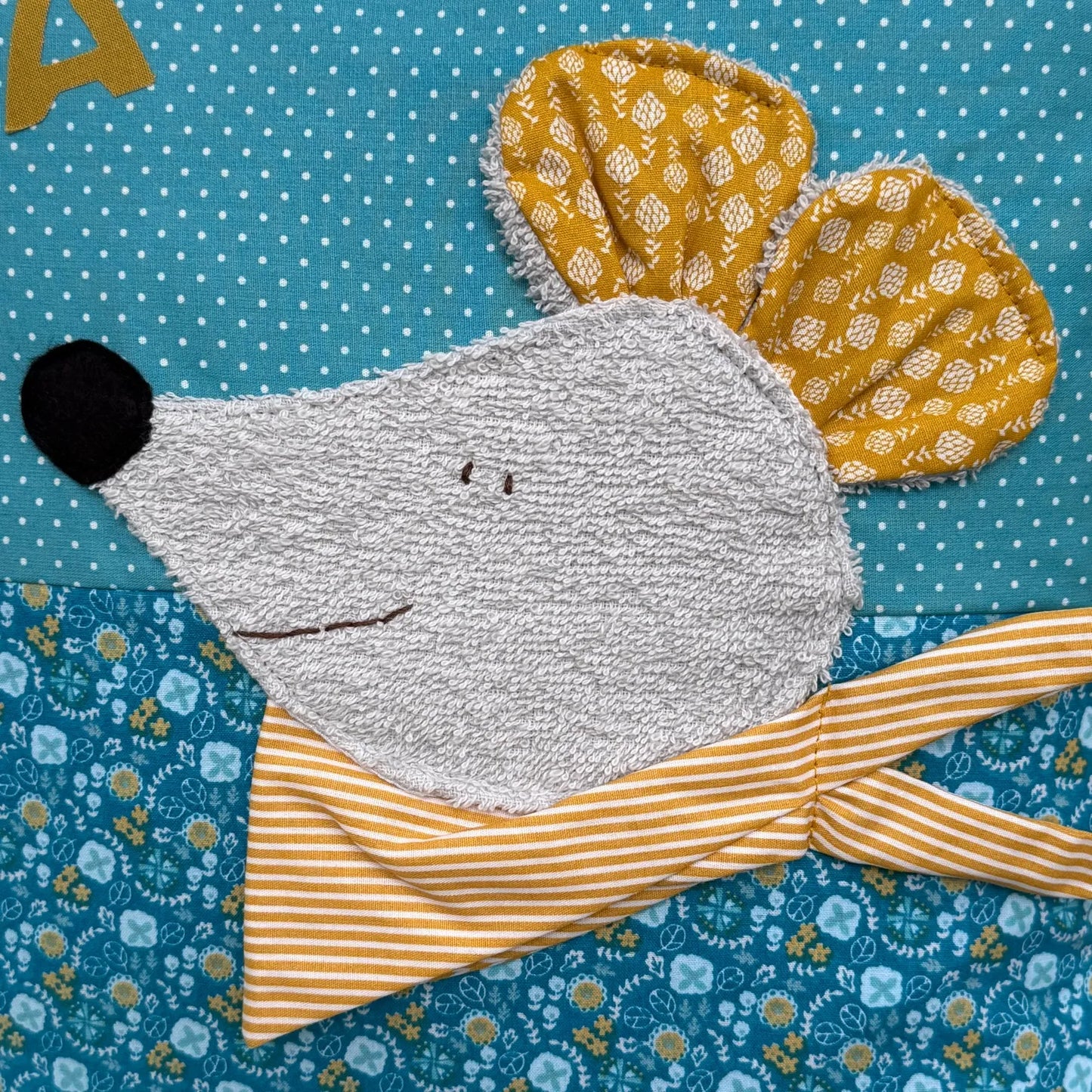 Personalisiertes Kissen „Maus“ – handgemacht mit Namen | Geschenk zur Geburt, Taufe & Geburtstag