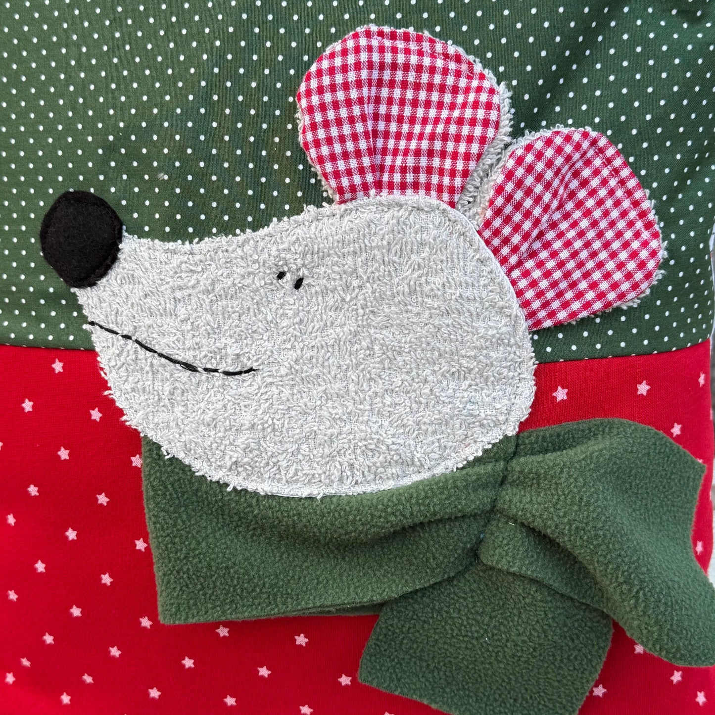 Kissen Maus personalisiert – Kinderkissen mit Namen, 40x40 cm