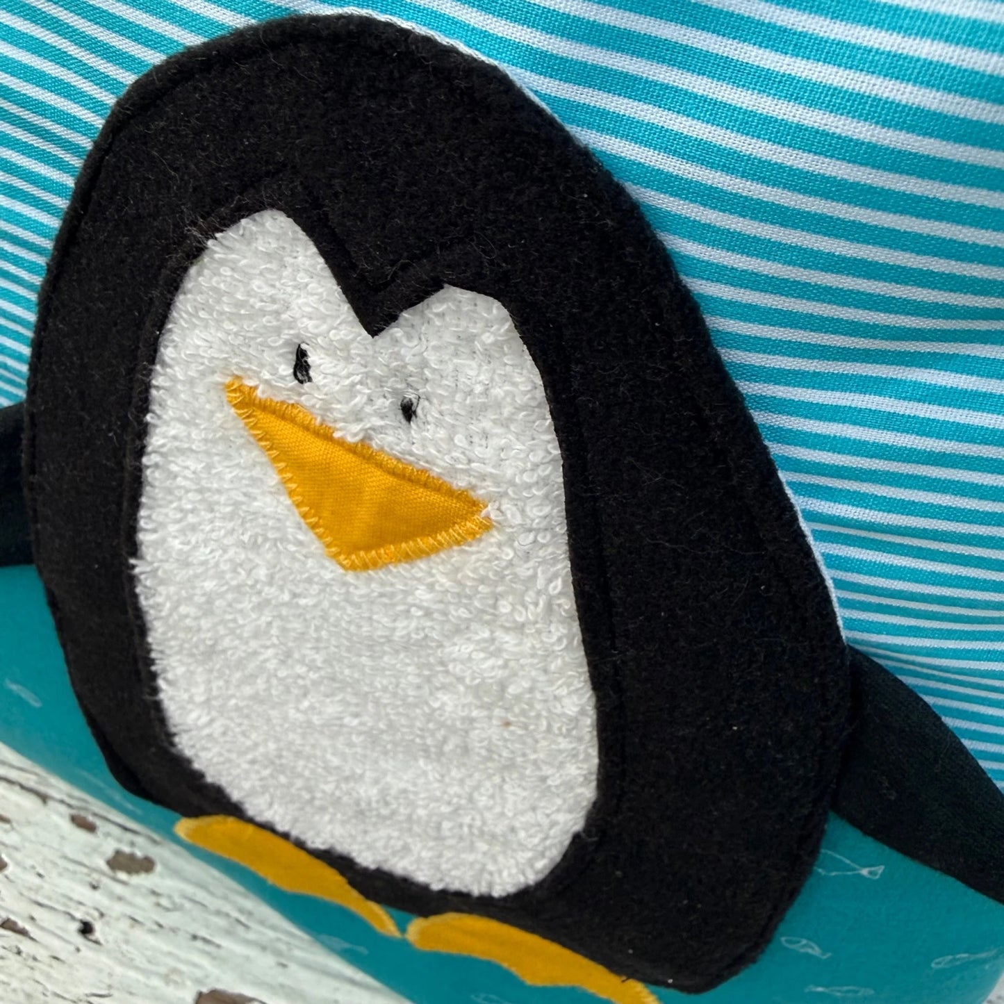 Kissen 40x40 Pinguin – Personalisiertes Kinderkissen | Handgemacht & Kuschelig