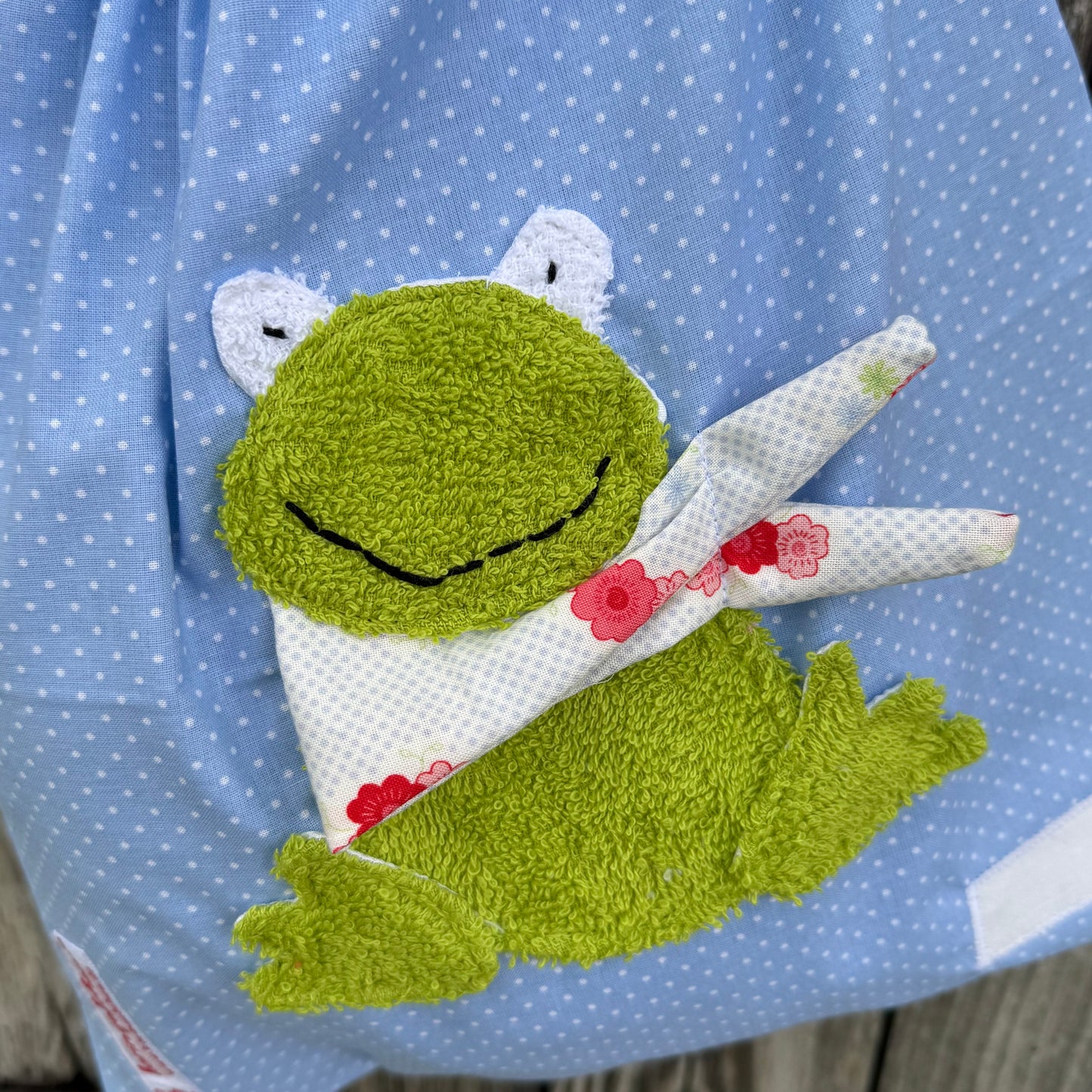 Wetbagset Frosch personalisiert – Kindertasche & Wetbag für Kindergarten