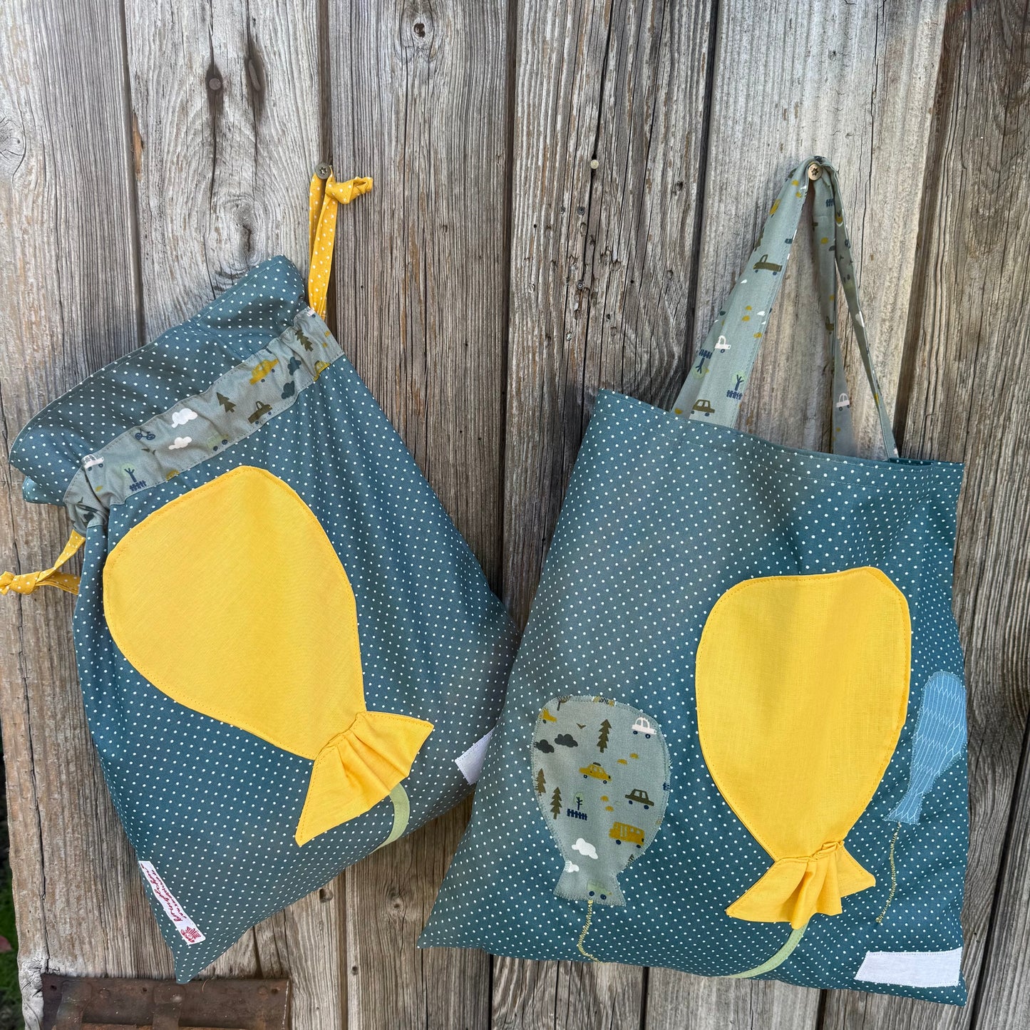 Wetbagset Junge mit Luftballons – Kindergartenset personalisierbar