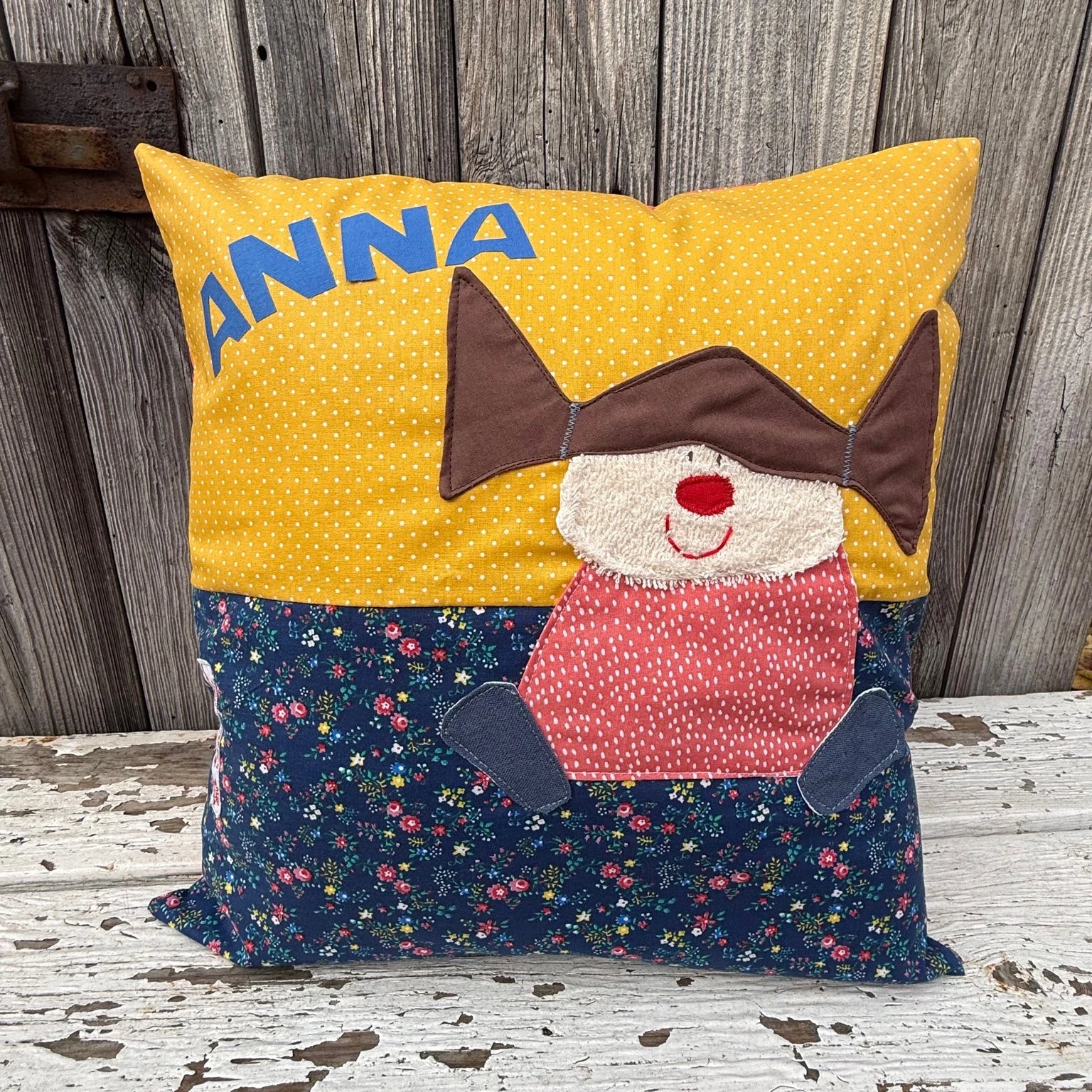 Kinderkissen für Mädchen mit Applikation Mädchen-personalisiertes Kissen
