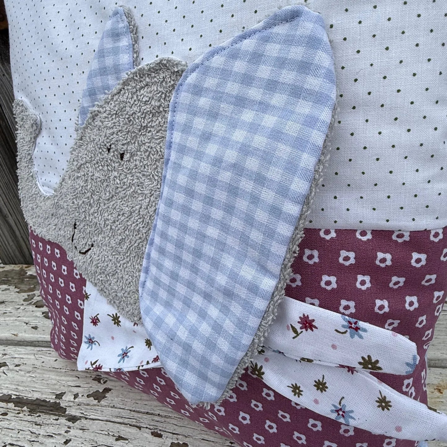 Kissen Elefant – personalisiert mit Namen | Handgenähtes Kinderkissen 40×40