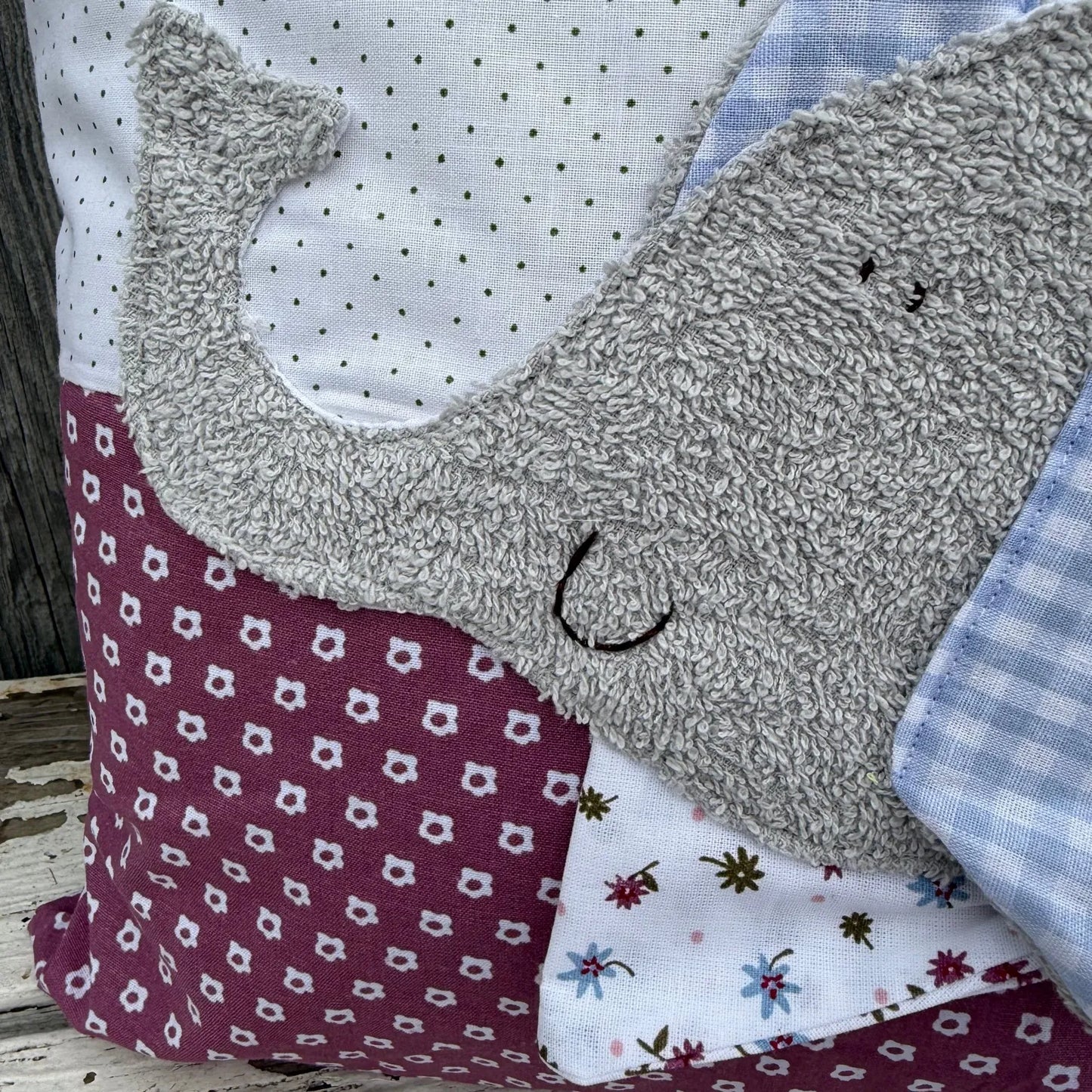 Kissen Elefant – personalisiert mit Namen | Handgenähtes Kinderkissen 40×40