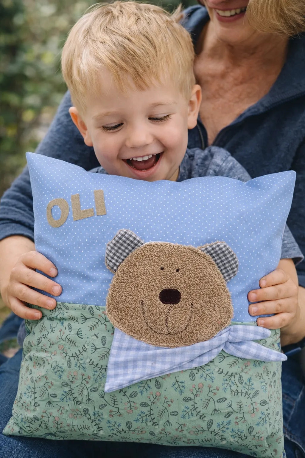 Kissen Bär – Personalisiertes Kinderkissen mit Bärenmotiv