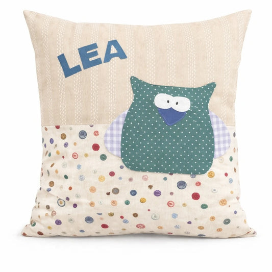 Kissen Eule personalisiert – personalisiertes Kissen für Kinder