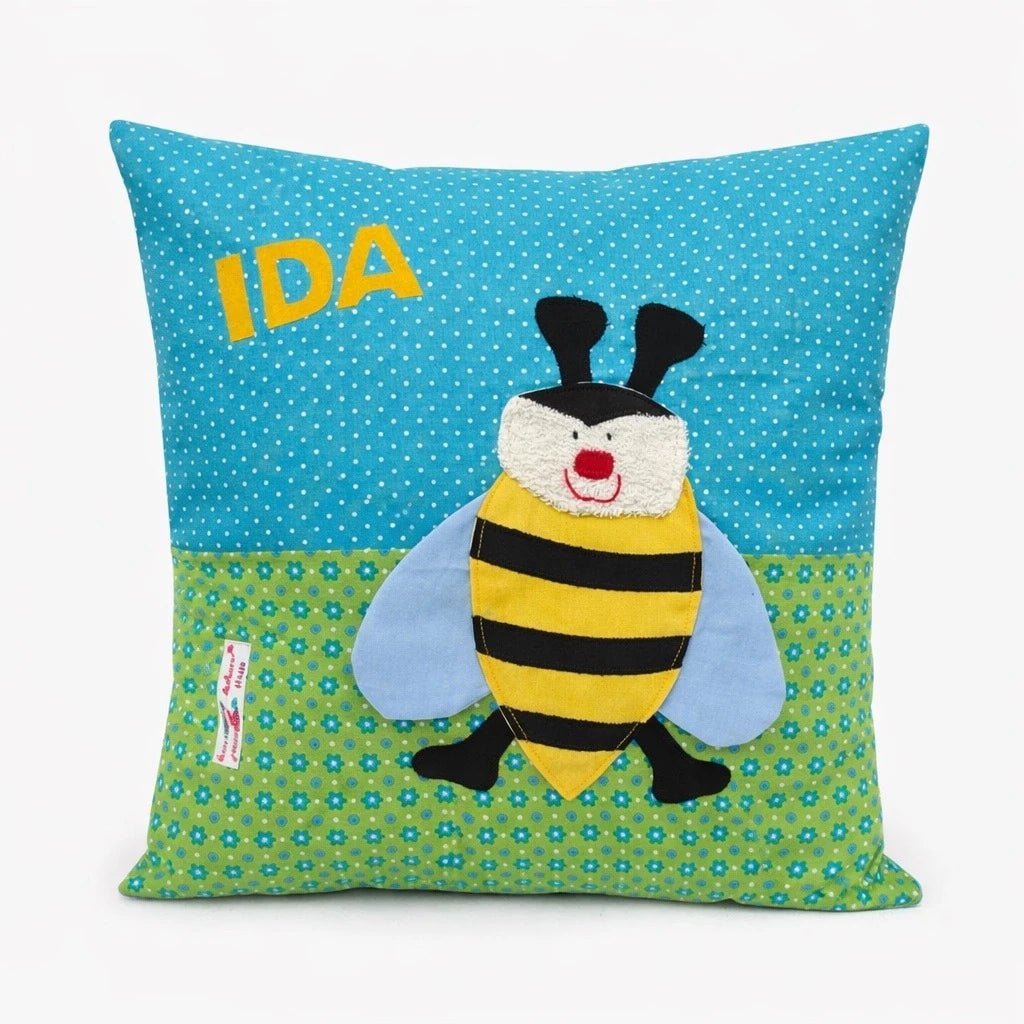 Kissen Biene personalisiert - handmade Kinderkissen mit Namen