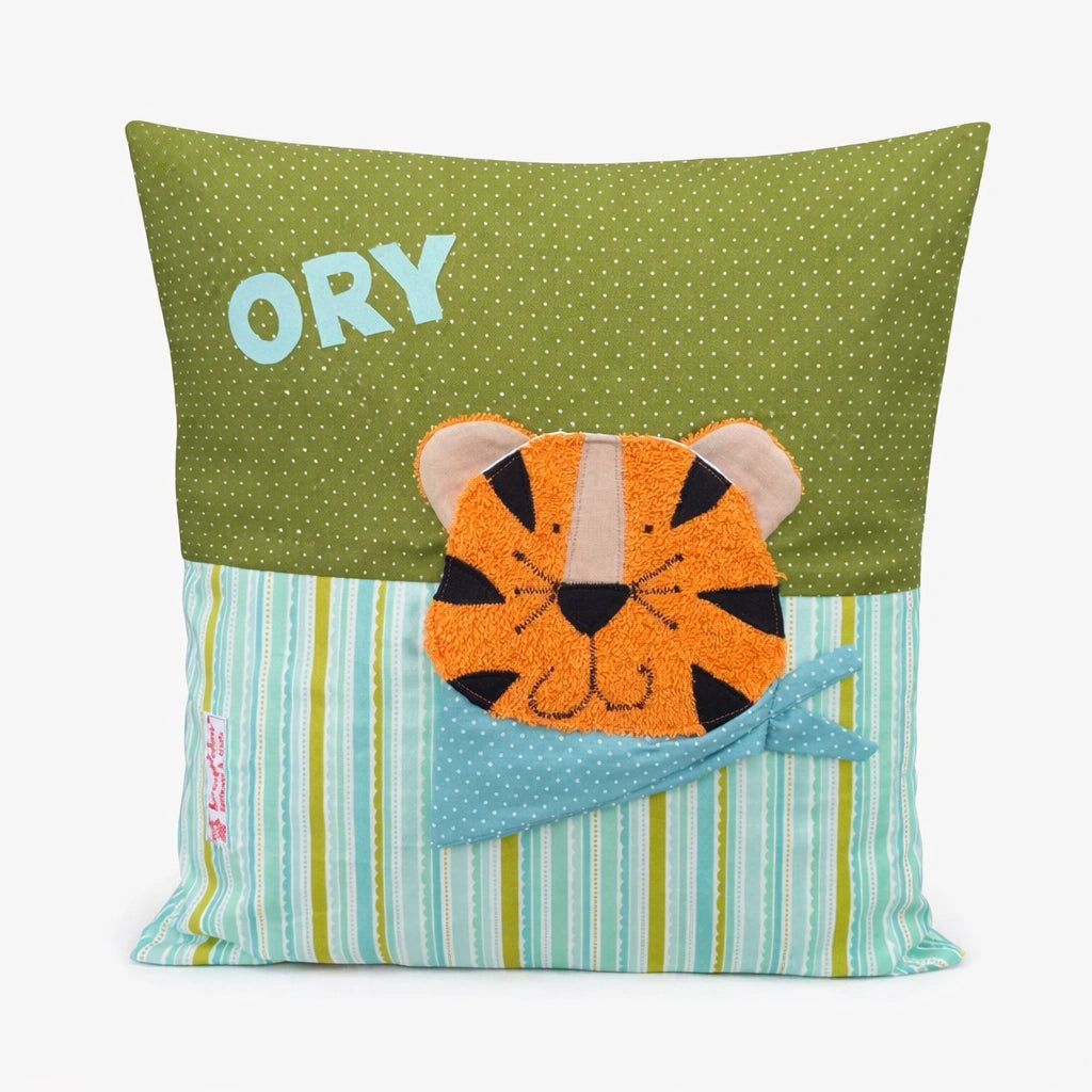 Kissen Tiger personalisiert - Kinderkissen mit Namen