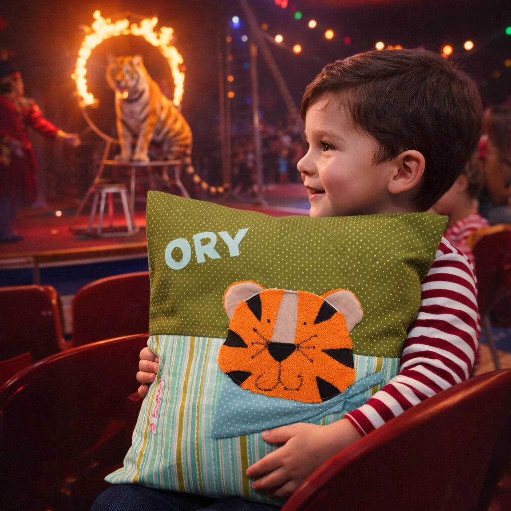 Kissen Tiger personalisiert - Kinderkissen mit Namen