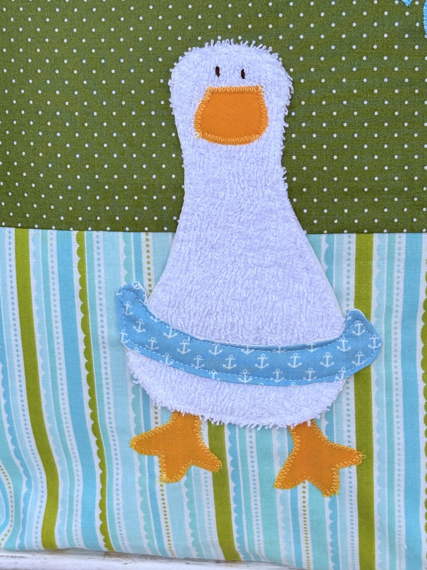 Geschenkset Ente  – Kissen & Wetbag personalisiert, Handmade