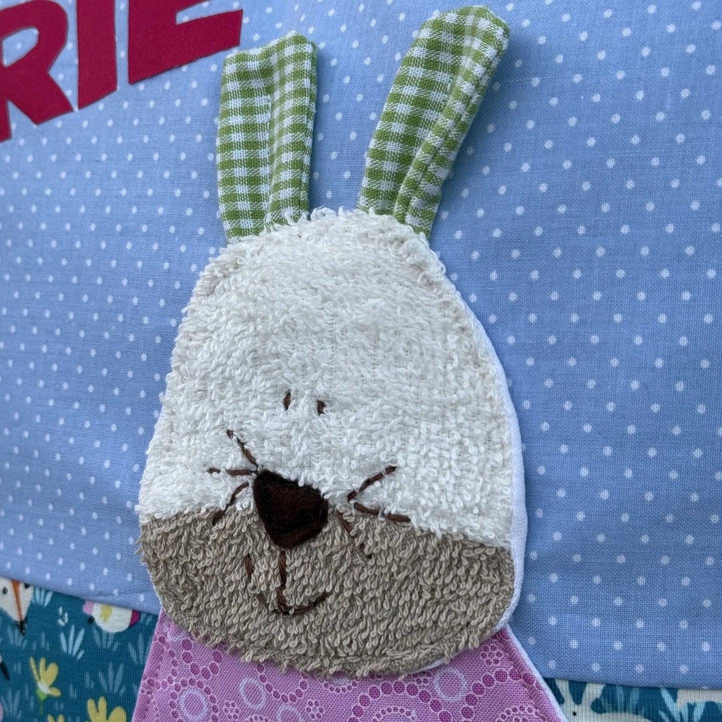 GeschenkSet Hase hellblau personalisiert – Wetbag & Beutel für den Kindergarten