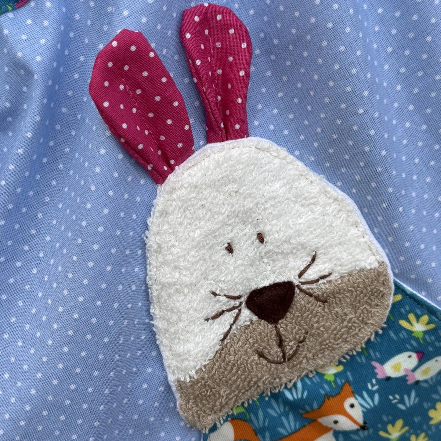 GeschenkSet Hase hellblau personalisiert – Wetbag & Beutel für den Kindergarten