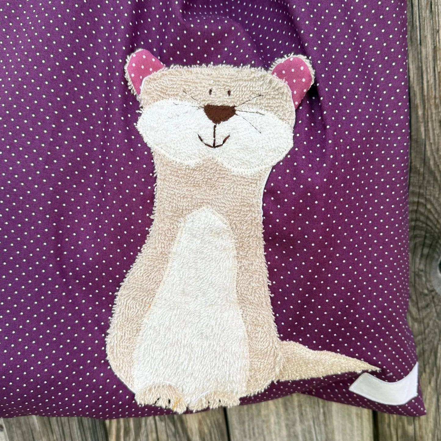 Kita-Set Otter & Schmetterling – Handgemachte Wetbag & Garderobenbeutel mit Namen für Kinder