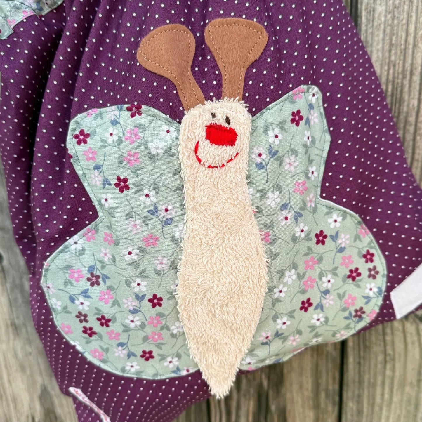 Kita-Set Otter & Schmetterling – Handgemachte Wetbag & Garderobenbeutel mit Namen für Kinder