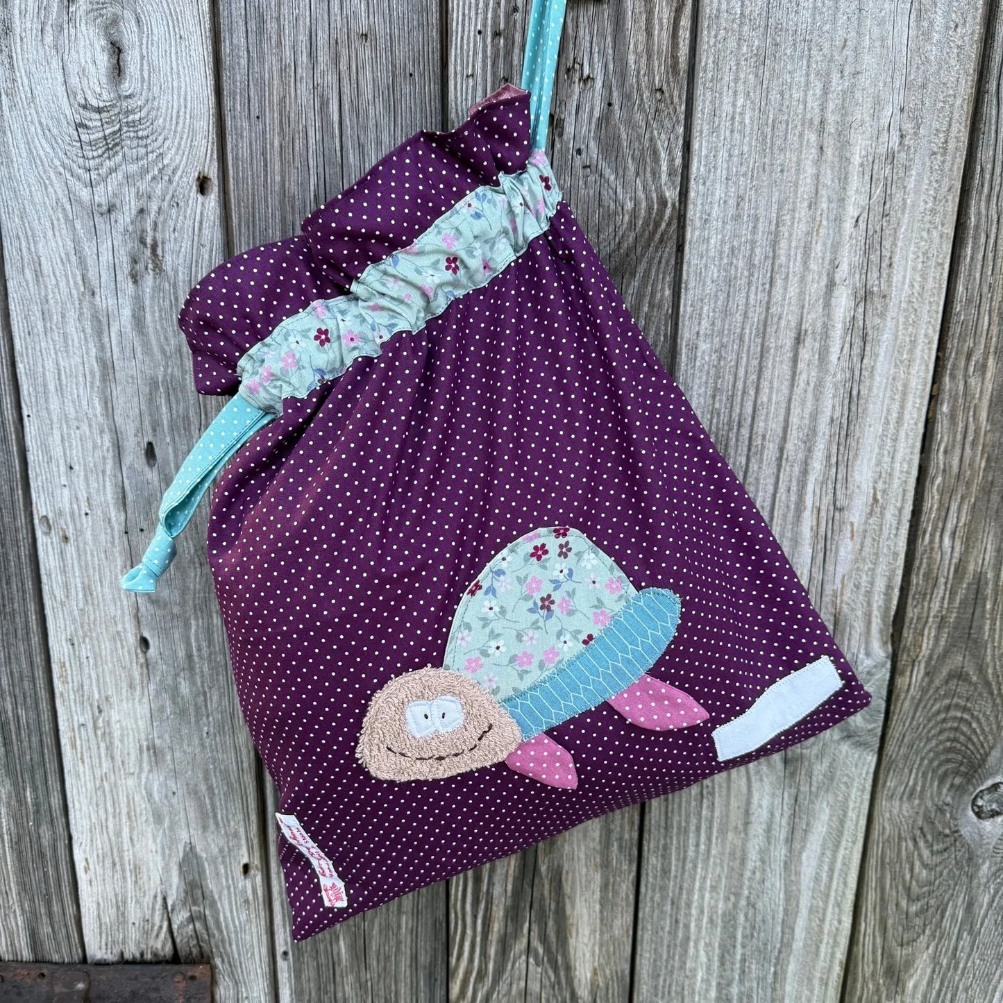Wetbag „Schildkröte“ – wasserdichter Beutel, handgenäht & wiederverwendbar
