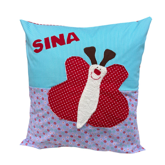 Personalisiertes Kissen Schmetterling mit Namen – Geschenkidee zum 1. Geburtstag