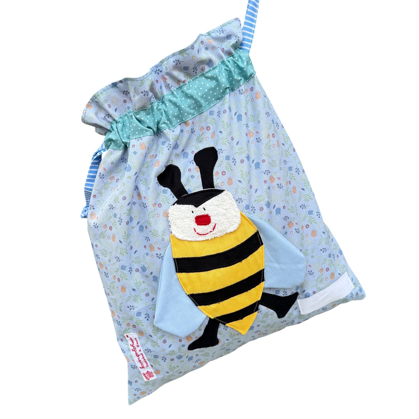 Wetbag „Biene“ – handgemacht, wasserabweisend, ideal für Kita, Sport & Reisen