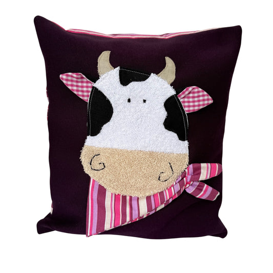 Reisekissen für Mädchen | KINDERKISSEN Kuh | Kleine Kissen 30x30
