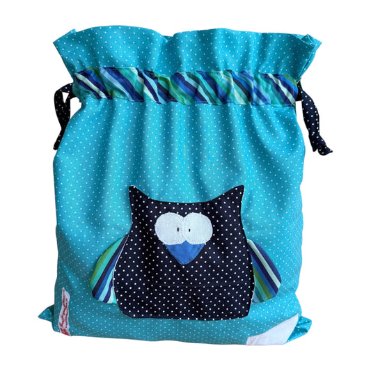 Wetbag Eule personalisiert – Wasserabweisende Nasstasche für Kita & Schwimmen
